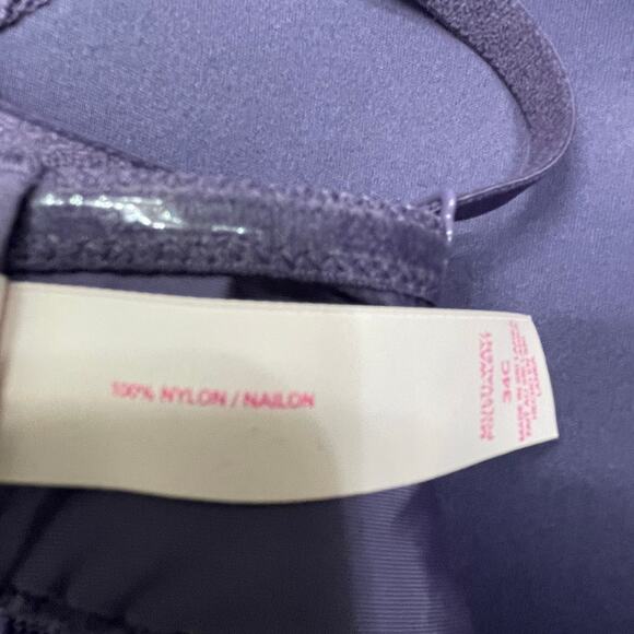 Victoria's Secret Multi Way Push Up Bra Size 34 C Purple Floral Lace - Picture 4 of 6